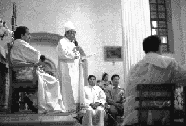 Bischof Samuel Ruz bei einer Messe in San Cristbal, 16.21k