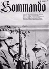 Oktoberfest-Attentäter Gundolf Köhler auf dem Titelbild der WSG-Zeitung 'Kommando' (2. von links)