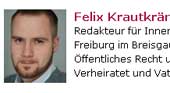 Felix Krautkrämer (Screenshot der JF-Homepage) Felix Krautkrämer (Screenshot der JF-Homepage)