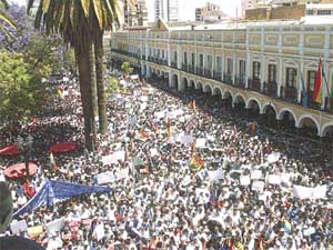 Demo in Cochabamba