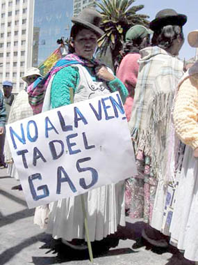 no a la venta del gas