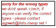 sorry for the wrong types, we don't speak czech, if anyone can verify the correct types - please contact agpweb (at) lists.riseup.net !