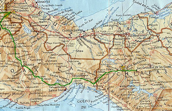 Primera parte de la ruta del EZLN al DF