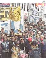 Protestors against pension grab