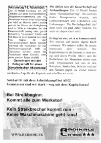 Stadtteilflugblatt für die AEG