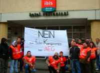 Protestkundgebung vorm Hotel IBIS