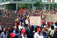 Protestkundgebung vor dem Haupttor