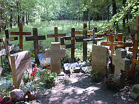 Bild: Transparent am Weg zum Steinbruch