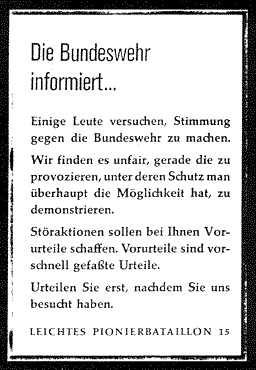 Flugblatt der Bundeswehr