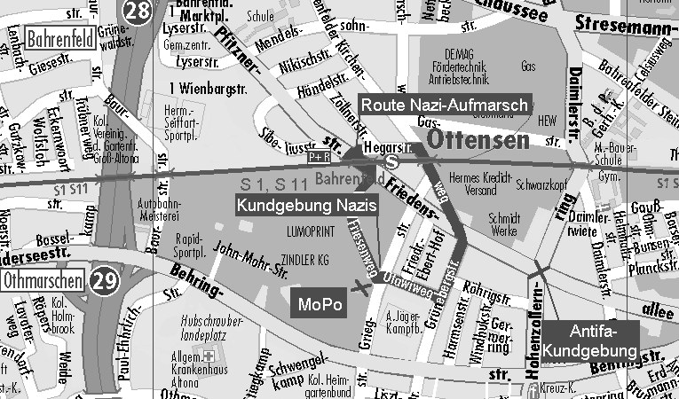 Route Nazi-Aufmarsch