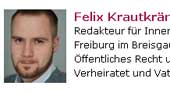 Felix Krautkr�mer (Screenshot der JF-Homepage)