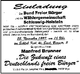 Zeitungsanzeige BFB